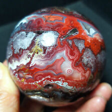 TOP 432G Natural Polished Mexico Banded Agate Crystal Sphere Ball Healing  A2272 picture
