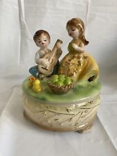 Josef Originals Little Green Apples Music Box Figurine picture