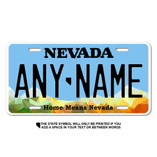 Personalized Nevada License Plate 5 Sizes Mini to Full Size  picture