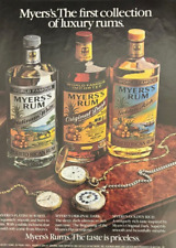 1982 Myers's Rum vintage print ad - pocket watch picture