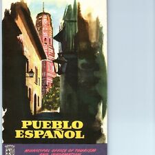 c1950s Barcelona Spain Pueblo Espanol Office Tourism Information Brochure Map 3M picture