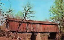 Postcard Fort River Covered Bridge near Skinner State Park Pioneer Valley MA VTG picture