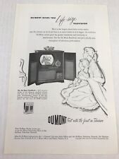 Du Mont Life Size Television Console Tv Vtg 1949 Print Ad Mother & Daughter picture