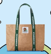 Starbucks 2022 Line Friends Brown Earth Day Tote Reusable Shopping Bag  picture