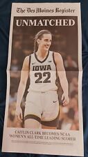 2024 Caitlin Clark Record Iowa Hawkeyes Michigan Women's Basketball Newspaper picture
