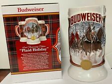 2021 Budweiser Holiday stein PLAID HOLIDAY from annual Christmas mug series NEW picture