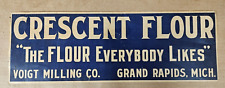 Antique Crescent Flour Voigt Milling Company Sign Bakery Grand Rapids Michigan B picture