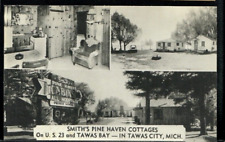 US Vintage RPPC Postcard Smith's Pine Haven Cottages Tawas City MI Real Photo | picture