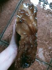 800 GRAMS ROUGH RAW BIG NATURAL BROWN YELLOW AMBER RARE OLD SPECIMEN INDONESIA picture