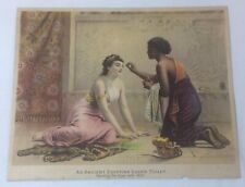 1880 lithograph ~ ANCIENT EGYPTIAN LADY'S TOILET picture