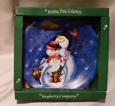 Vintage Holiday Plate Collection 3 Snowmen + a Bear By The Bayberry Company  picture