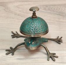 Brass Frog Style Ornate Hotel Front Desk Bell Vintage Sale Service Counter Bell picture