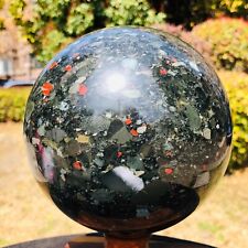8.69LB Natural Beautiful African blood stone Quartz Crystal Sphere Heals 855 picture