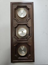 Vintage 70's Style Springfield Weather Station Barometer Thermometer Hygrometer picture