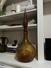 vintage amber decanter picture
