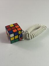 Mini Rubik's Cube 1” X 1” Travel Keychain Vintage 80’s picture