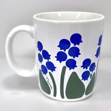 Vintage 1980s Nina CHD Bluebells Floral Ceramic Tea Coffee Mug Cup picture