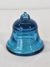 Vintage Blue Telephone Pioneers of America Glass Bell Shaped Insulator  picture