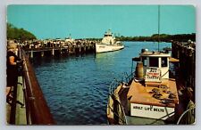 Sheepshead Bay Brooklyn New York Harbor Fishing Boats Postcard Unposted N.Y. picture