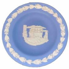 Vintage Wedgwood San Francisco CableCar Embossed White On Baby Blue Dish 4 1/4