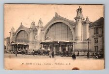 Tours France, La Gare, The Stalion Vintage Souvenir Postcard picture