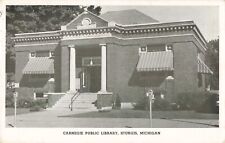 Sturgis MI Michigan, Carnegie Public Library Building, Vintage Postcard picture