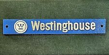 Vintage Westinghouse Electric Cast Aluminum Name Plaque 6” X 1” picture