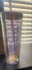 Starbucks Glass Mermaid Cup W/lid And Straw New picture