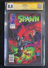 Spawn #1 CGC 8.0 SS Signed by Todd McFarlane Image 1992 Comics Newsstand picture