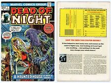 Dead of Night #1 (FN- 5.5) Premiere 1st Issue Bronze Age HORROR Key 1973 Marvel picture