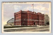 Cambridge MA-Massachusetts, State Armory, MVM, Vintage Postcard picture