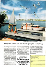1958 Print Ad Southern California Vacation Why our birds do so much people Watch picture