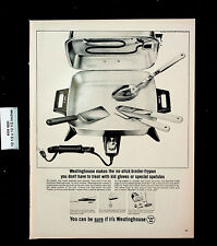 1965 Westinghouse No Stick Broiler Frypan Vintage Print Ad 27356 picture