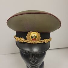 BULGARIAN Army Military OFFICER VISOR HAT COCKADE CAP Original Soviet Era picture