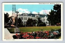 Manhattan KS-Kansas, Calvin Hall, K S C, c1939 Vintage Souvenir Postcard picture