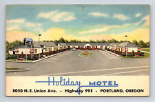 Holiday Motel Hwy 99E Portland Oregon OR Roadside America Postcard picture