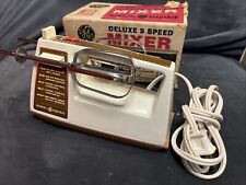 Vintage GE General Electric Deluxe 5 Speed Mixer M22 3522 ALMOND IN BOX USA picture