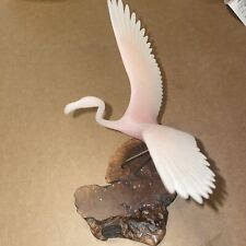 Vintage John Perry Pink Flamingo Statue Sculpture Bird 7” picture