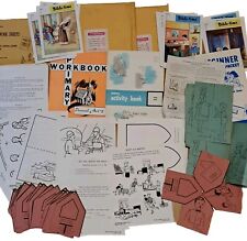 Mixed Lot Vintage Sunday School Craft Lessons Handouts Primary Level c1960s SS7 picture