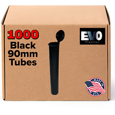 90mm Tubes - Black - 1000 count , Pop Top Joints, BPA-Free Pre-Roll - USA Made picture