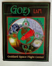 Vtg NASA GOES L & M Weather Satellite Sticker Decal NOAA Goddard Space Flight picture