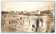 c1940's Ruins of a Building in Pompeii Campania Italy RPPC Photo Postcard picture