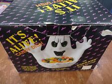 Vintage It's Alive Halloween 1992 Ghost Candy Bowl Dish Screaming Tested Works picture