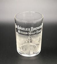 Los Angeles Mission Malt Tonic Beer Shell Glass / PrePro Acid Etched Advertising picture