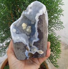 Apophyllite Crystals In Chalcedony Coral In Geode Minerals Specimen #H25 picture