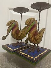 Set Of Amazonia Candle Holders By Marsha McCarthy Beaded Toucan Bird Silvestri picture