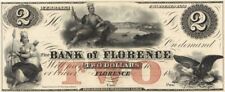 Bank of Florence $2 - Obsolete Notes - Paper Money - US - Obsolete picture
