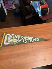 Vintage Pennant rare 1960's Coney Island Jump 27 inch picture