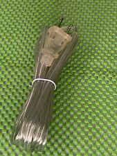 COMMERCIAL ELECTRIC 358 311 Lamp Cord Silver Plug Set SPT- 2 Wire 8ft  Cord Set picture