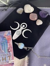 Intuitively Chosen Mystery Divination Set/kit Tarot Pendulum Altar Crystals 5pc picture